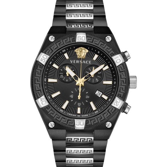 Versace Men's Black 46mm Watch